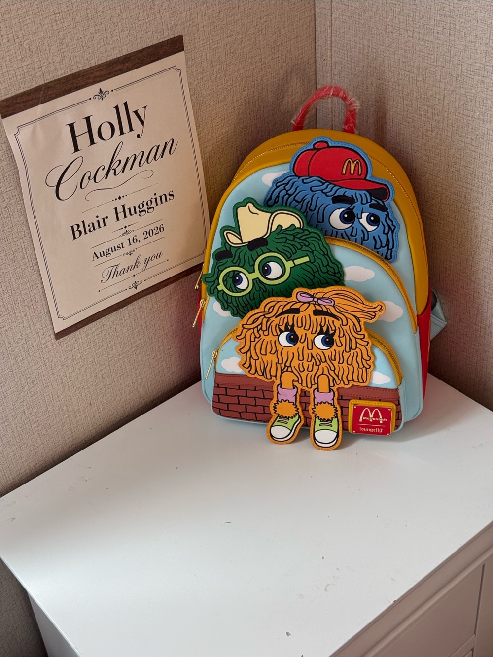 McDonald's Kids Character Backpack - Yellow, Light Blue, Green, Orange, Red